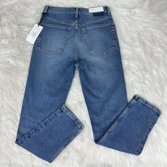 Re/Done Women's NWT 90s High Rise Ankle Crop Regal Dark Crystal Jeans W26-27/L27 - Picture 4 of 11